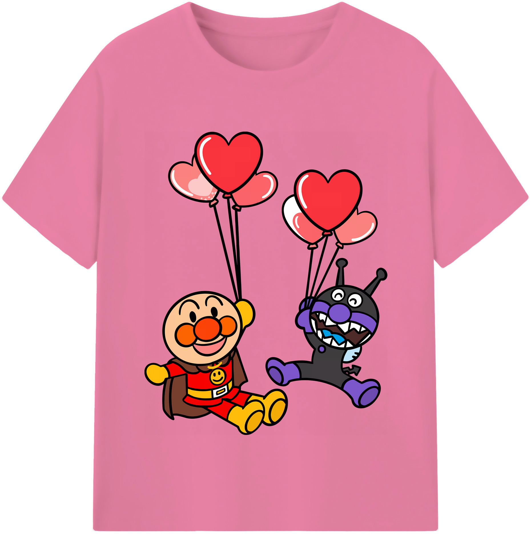 （画像用） アンパンマン Anpanman 綿100％半袖Tシャツ（フロントプリント）